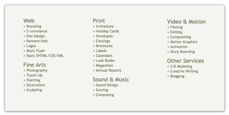 Service List